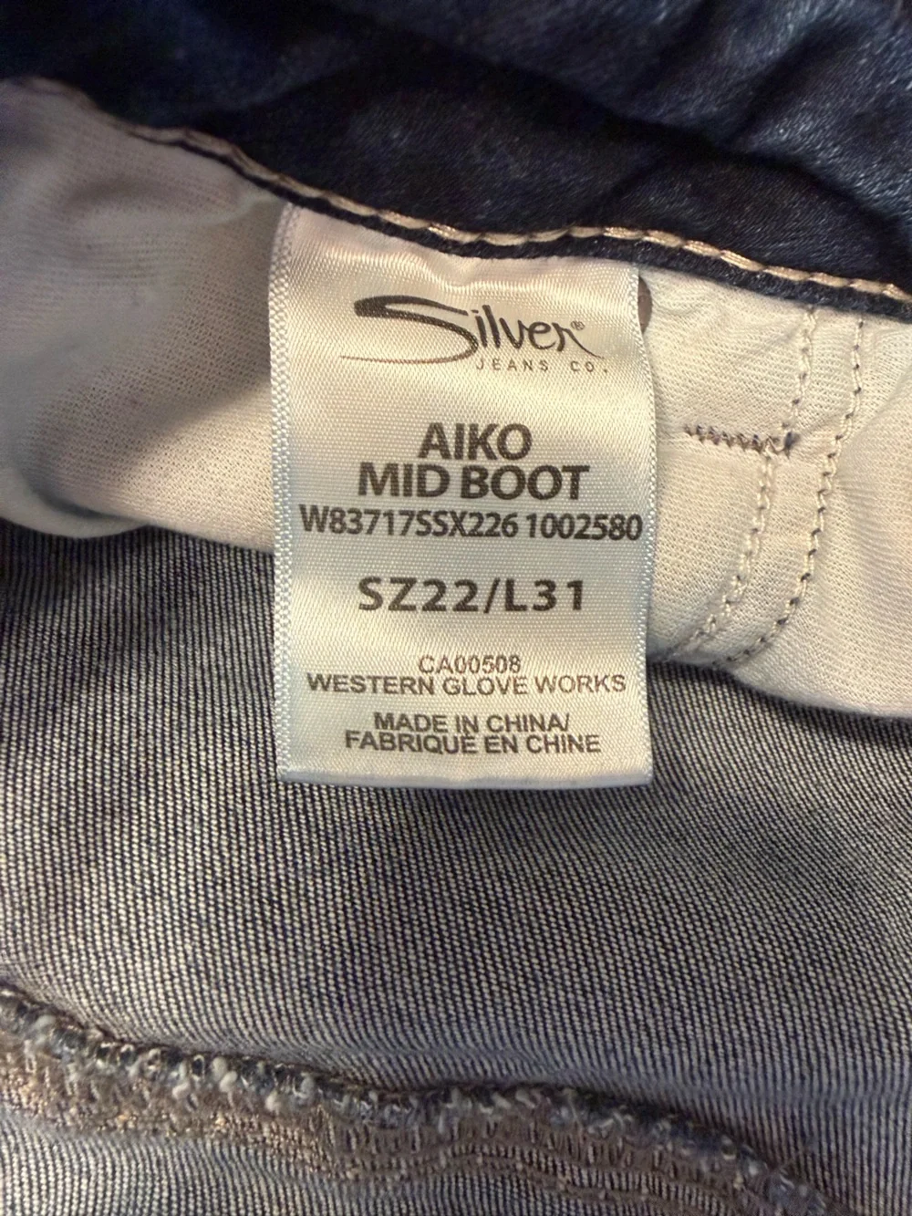 Silver Jeans Women's Distressed Blue Straight Jeans